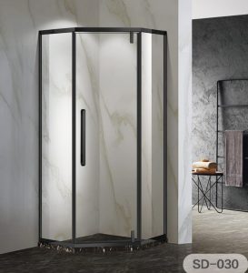 SD-030 不銹鋼框頂底軸掩門 （鑽石型）